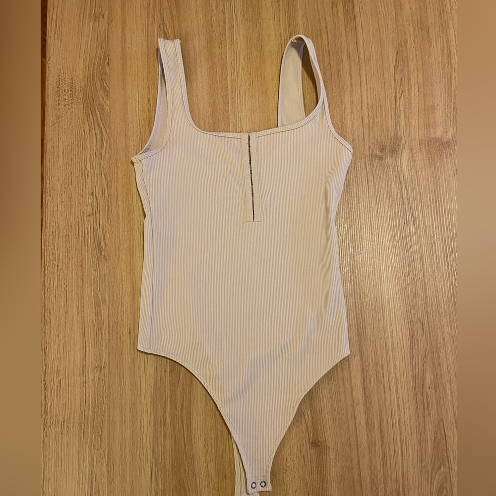 Abercrombie and Fitch Cream Ribbed Leotard